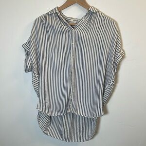 Madewell button down short sleeve striped top small